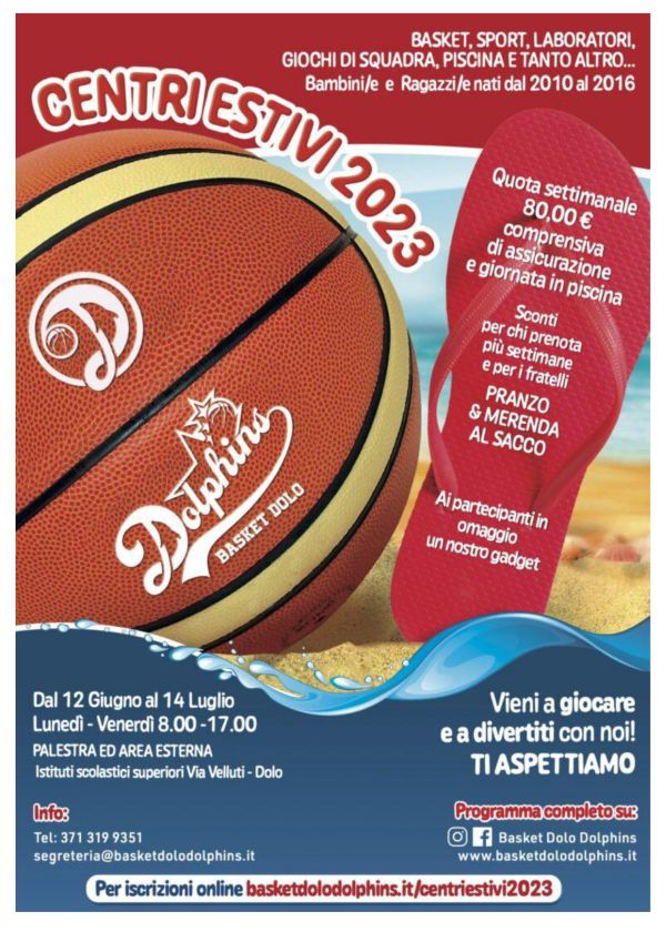 Centri Estivi Basket Dolphins